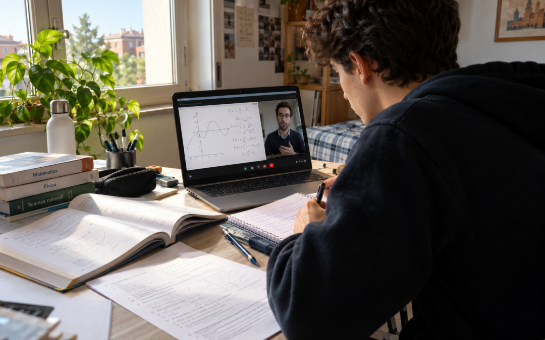 Lezione di ripetizioni maturità online su Google Meet con una simulazione di seconda prova